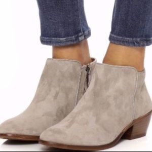 Sam  Edelman Suede Petty Booties Taupe